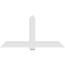 Ekena Millwork Eugene Architectural Grade PVC Gable Bracket, 72"W x 36"H x 6"D x 6"F, 12/12 Pitch GBP072X36X0606EUG00 - alternate 2